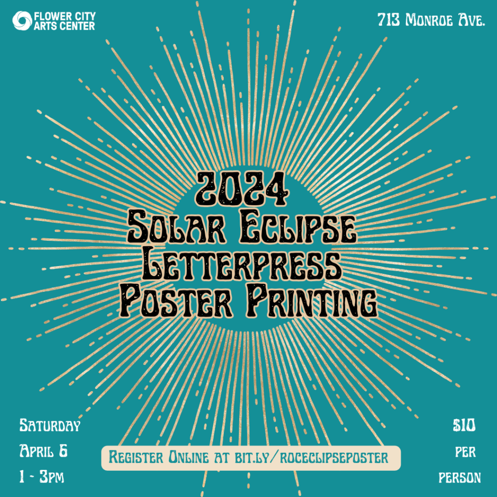 2024 Solar Eclipse Letterpress Poster Printing